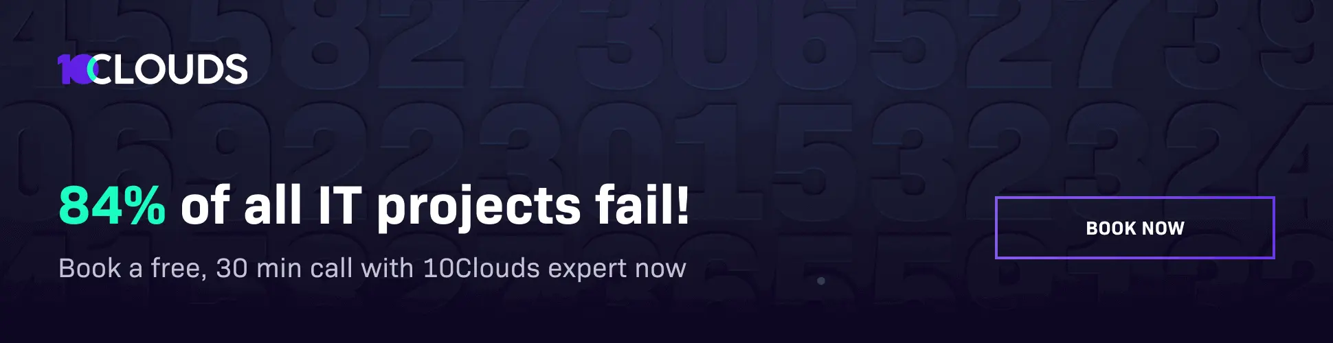 banner with text and contact button