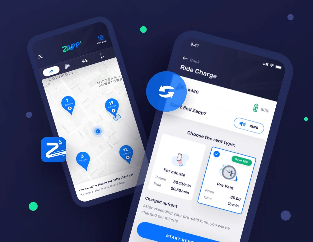 Zapp RideShare case study image